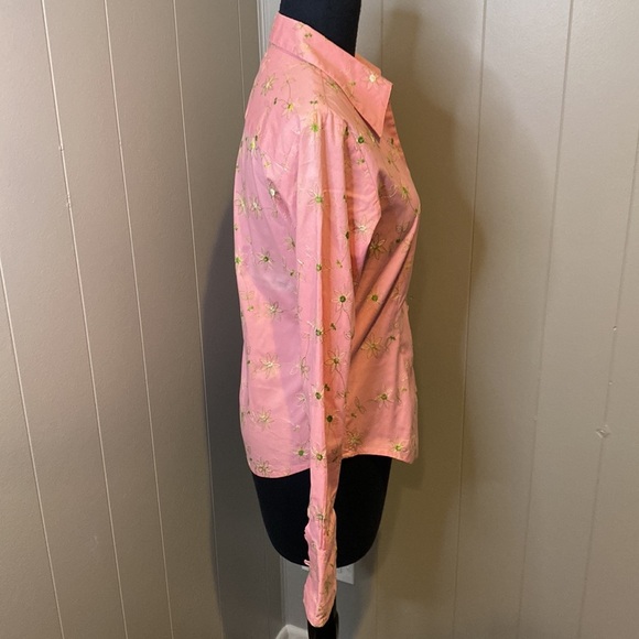 Johnny Cotton Women’s 2 Casual Button Down Shirt Floral Buttons Embroidered - Picture 3 of 5